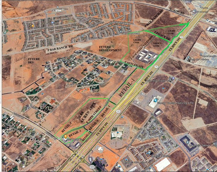 8220 TX-191 Frontage, Odessa, TX for sale - Aerial - Image 2 of 3