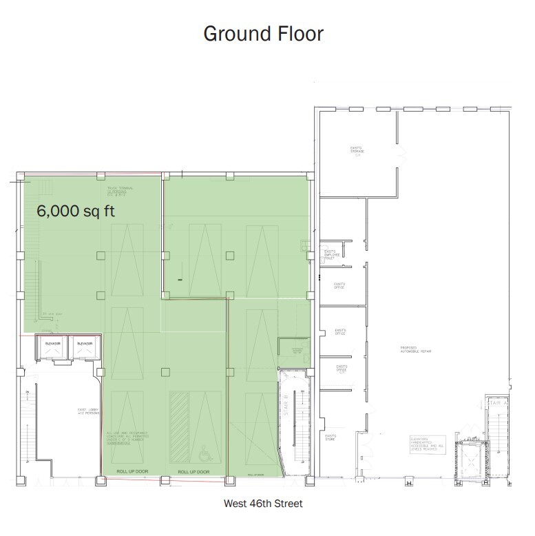 621-625 W 46th St, New York, NY for lease Floor Plan- Image 1 of 1