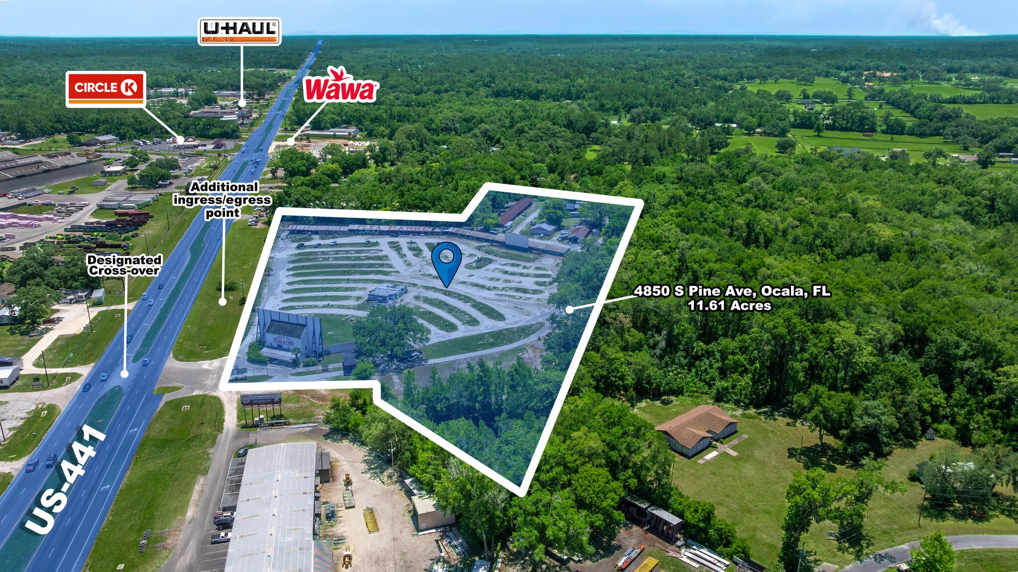 4850 S Pine Ave, Ocala, FL for sale Aerial- Image 1 of 9