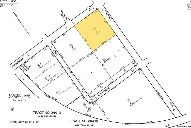 21110-21132 Vanowen St, Woodland Hills, CA for lease - Plat Map - Image 2 of 16