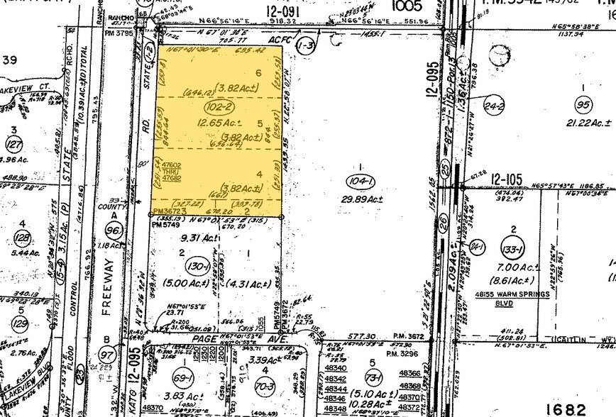 47602-47626 Kato Rd, Fremont, CA for lease - Plat Map - Image 2 of 4