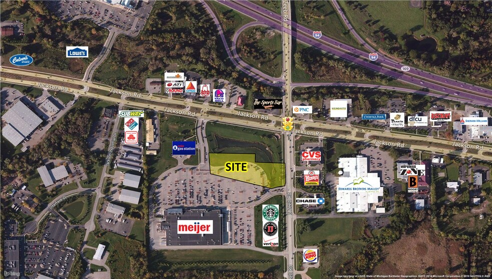5645 Jackson Rd, Ann Arbor, MI for lease - Aerial - Image 2 of 4