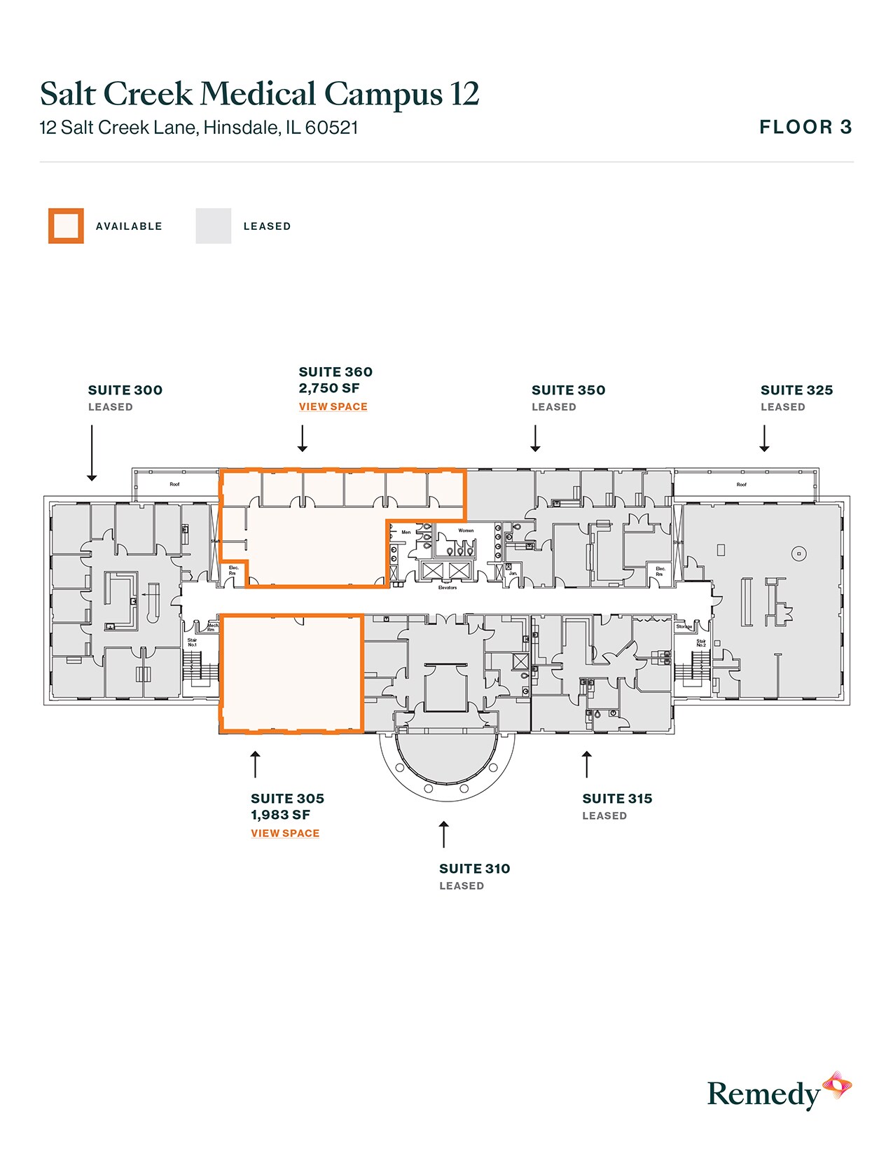 12 Salt Creek Ln, Hinsdale, IL for lease Floor Plan- Image 1 of 2