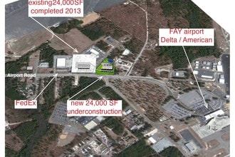 207 Airport Rd, Fayetteville, NC - AERIAL  map view