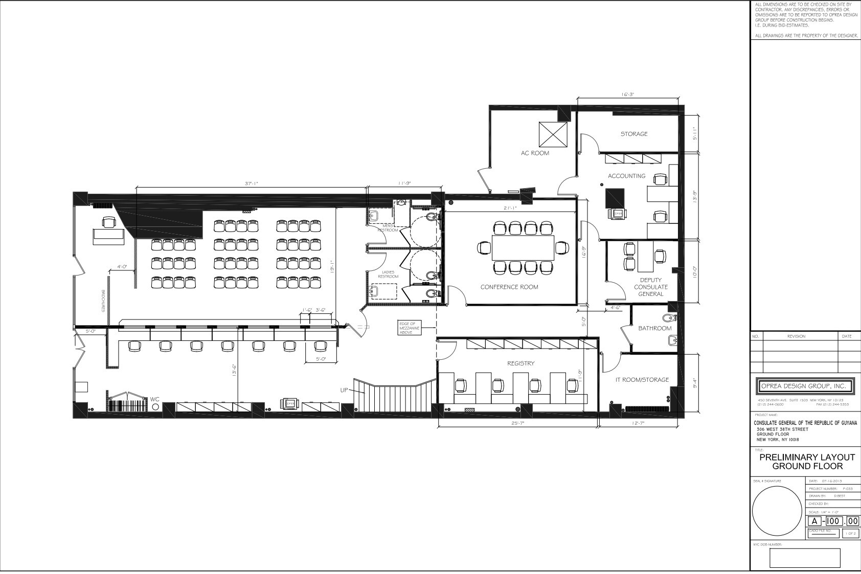 306 W 38th St, New York, NY for lease Floor Plan- Image 1 of 2