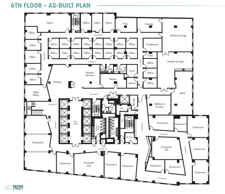 40 Rector St, New York, NY 10006 - Unit 6th Floor -  - Floor Plan - Image 1 of 2