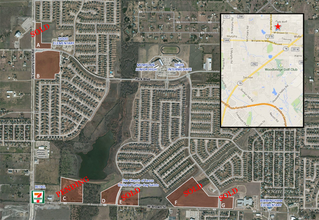 W Brown St @ Country Club Road, Wylie, TX - aerial  map view - Image1