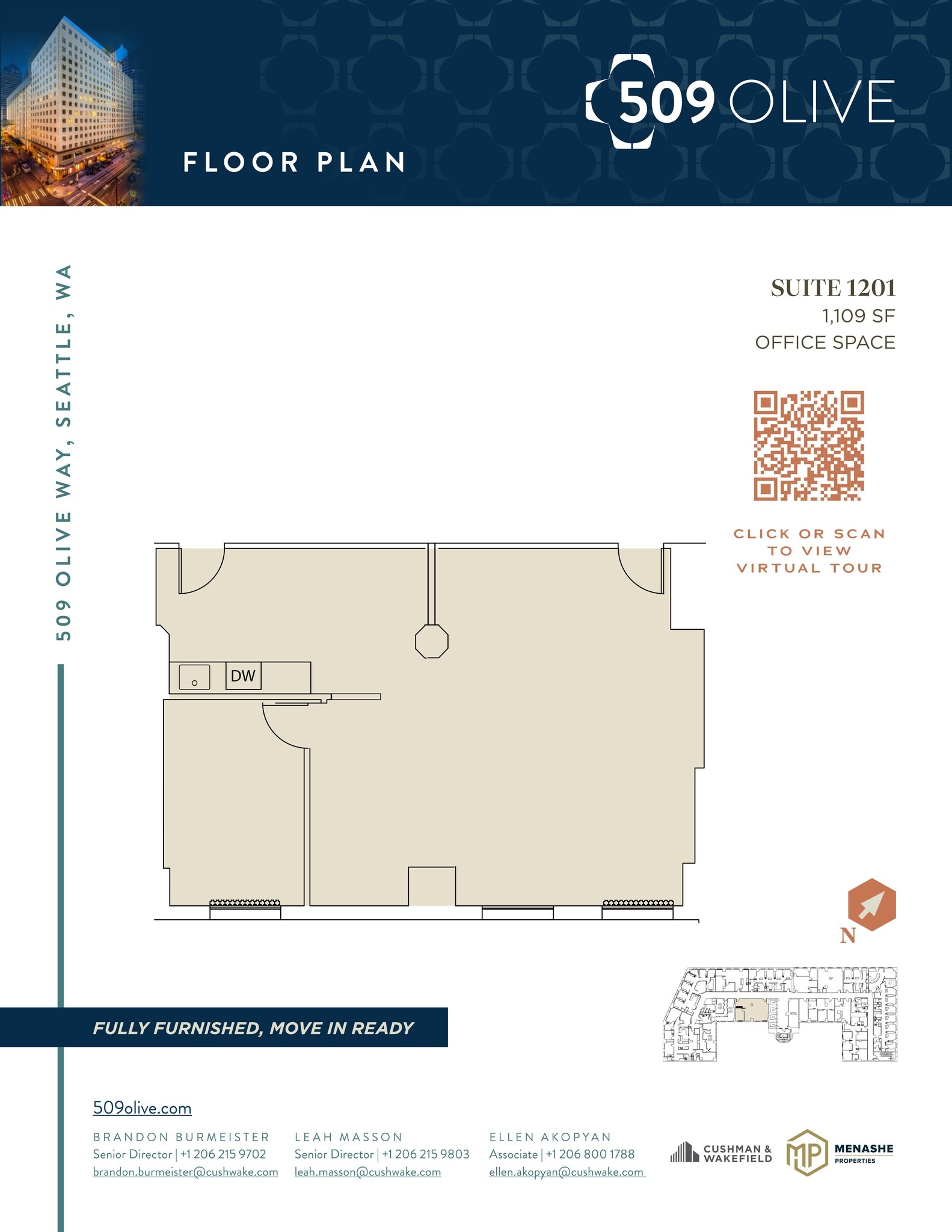 509 Olive Way, Seattle, WA for lease Floor Plan- Image 1 of 1