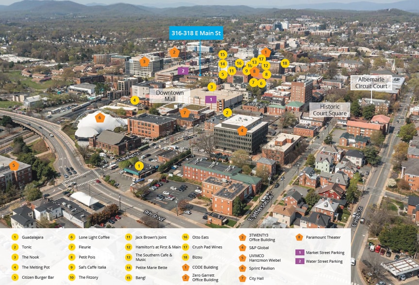 317 E Water St, Charlottesville, VA for lease - Aerial - Image 2 of 38