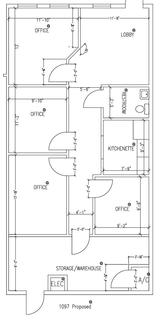 1079-1097 E Brandon Blvd, Brandon, FL for lease Floor Plan- Image 1 of 1