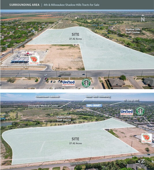 4th & Milwaukee, Ave., Lubbock, TX for sale - Aerial - Image 3 of 9