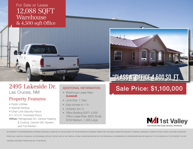 2495 Lakeside Dr, Las Cruces, NM for sale - Building Photo - Image 1 of 1