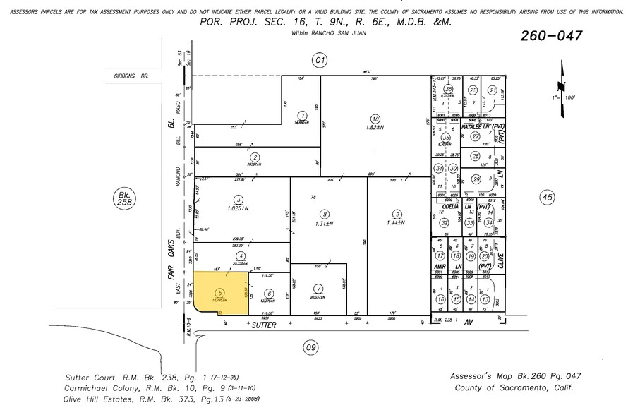 7300 Fair Oaks Blvd, Carmichael, CA for sale - Plat Map - Image 3 of 4