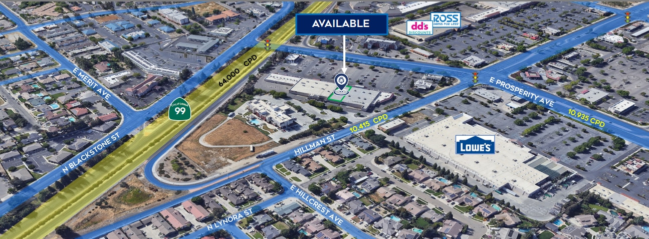 1035 E Prosperity Ave, Tulare, CA for sale Aerial- Image 1 of 1