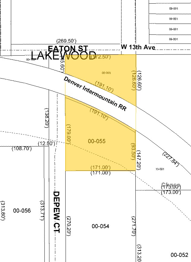 5600 W 13th Ave, Denver, CO for sale Plat Map- Image 1 of 1