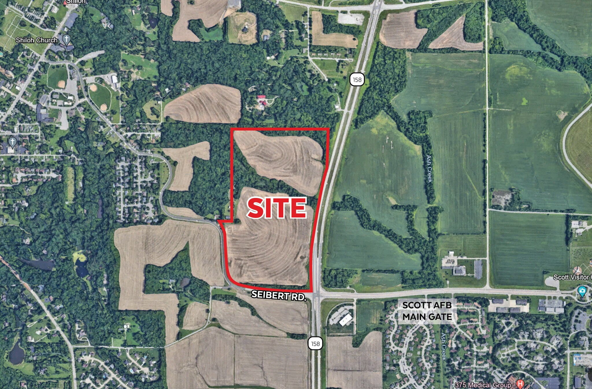 Seibert Rd & Rt 158, Shiloh, IL for sale Aerial- Image 1 of 3