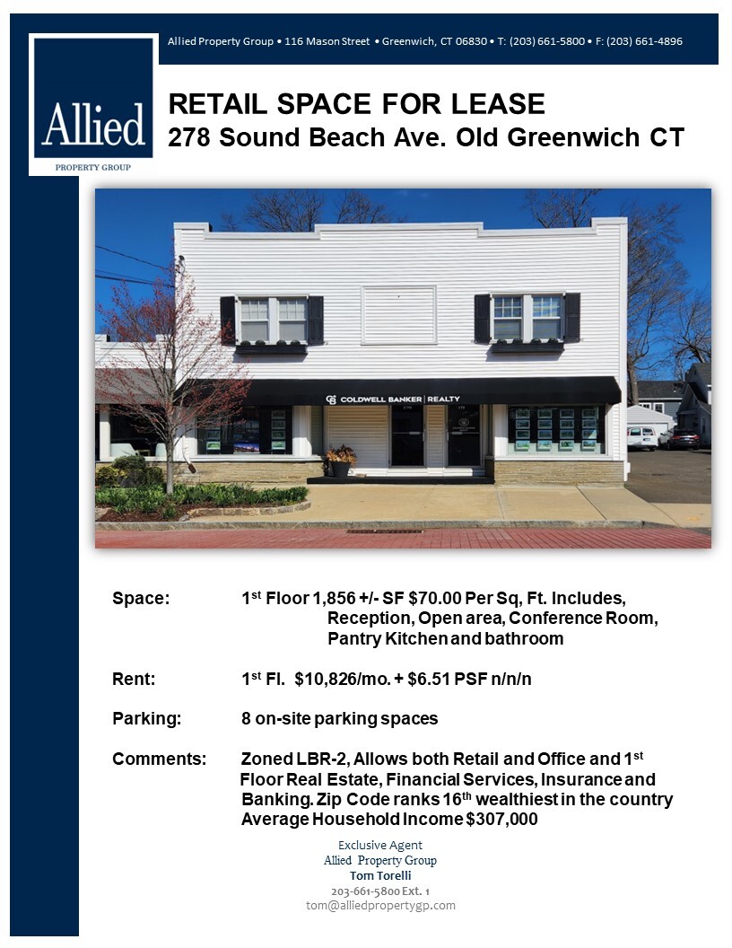 272-278 Sound Beach Ave, Old Greenwich, CT for lease Building Photo- Image 1 of 4