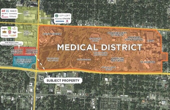 500 S University Ave, Little Rock, AR - AERIAL map view