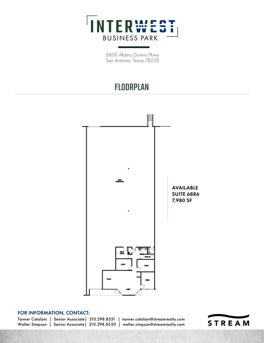 6850-6862 Alamo Downs Pky, San Antonio, TX for lease Floor Plan- Image 1 of 1