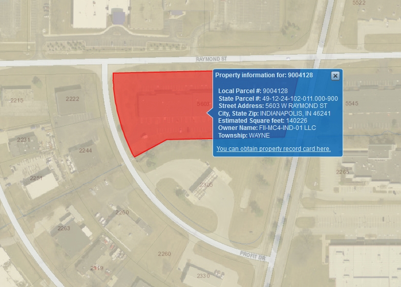 5603 W Raymond St, Indianapolis, IN for lease - Plat Map - Image 3 of 4