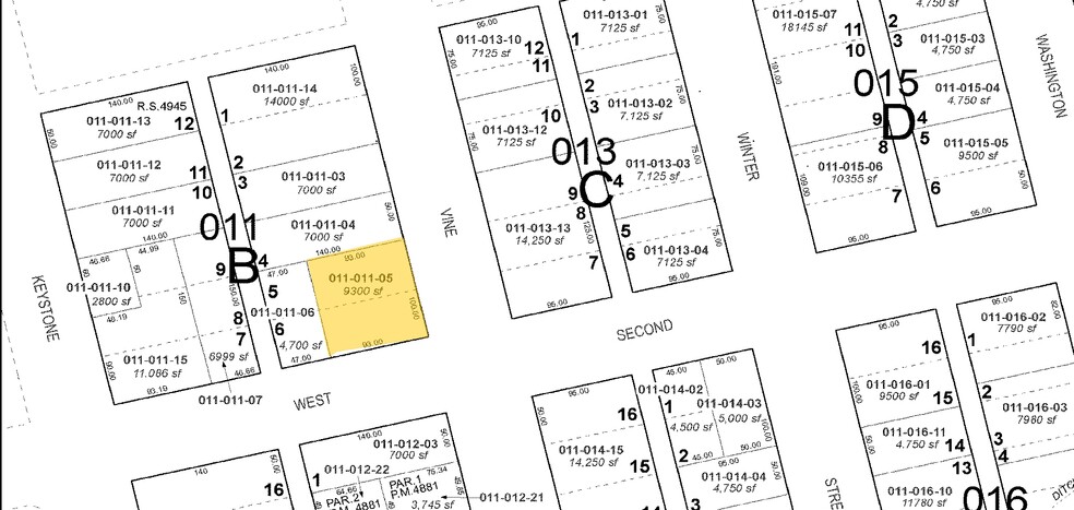 901 W 2nd St, Reno, NV for sale - Plat Map - Image 2 of 4