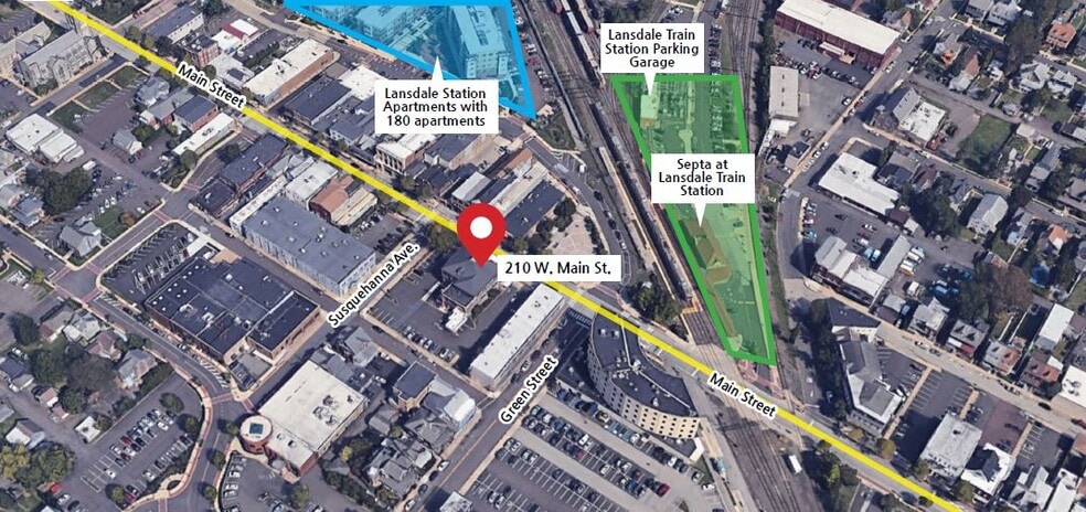 210 W Main St, Lansdale, PA for lease - Aerial - Image 2 of 19