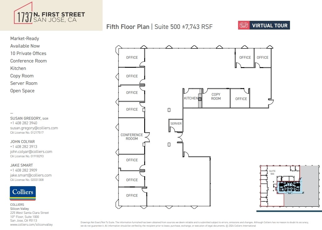 1737 N 1st St, San Jose, CA for lease Floor Plan- Image 1 of 1