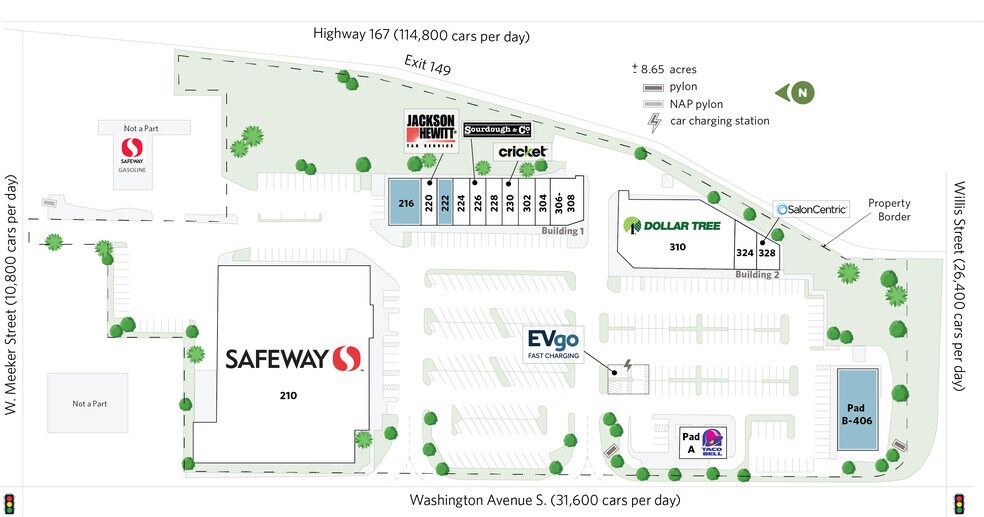 208 Washington Ave, Kent, WA for lease - Site Plan - Image 3 of 26