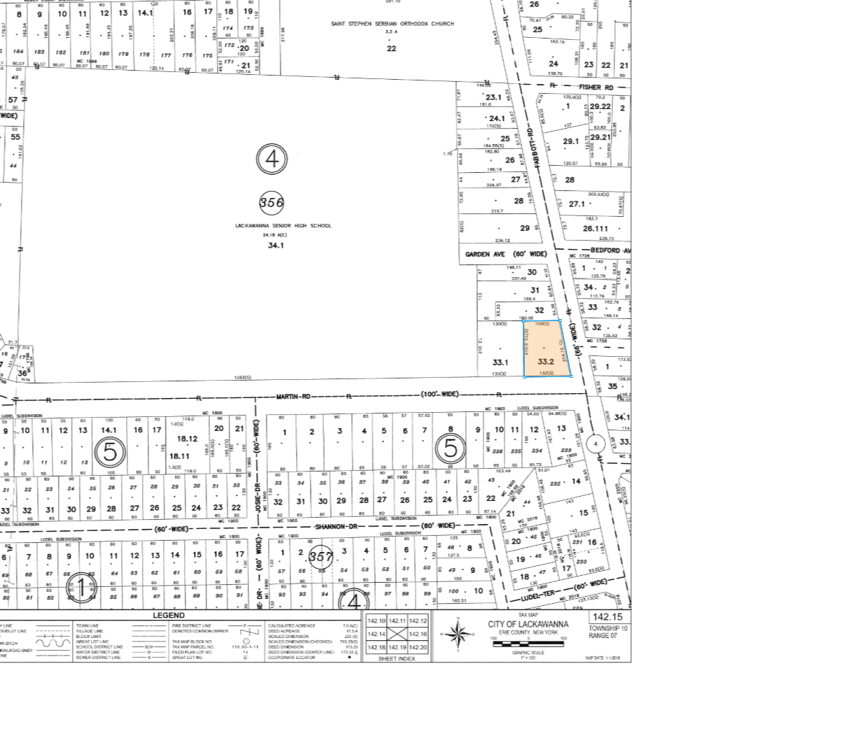 1769 Abbott Rd, Lackawanna, NY for sale Plat Map- Image 1 of 1