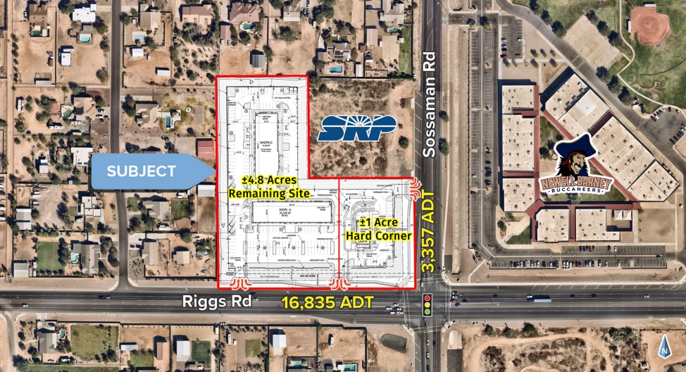 NWC Sossaman & Riggs Rd, Queen Creek, AZ for lease - Aerial - Image 2 of 4