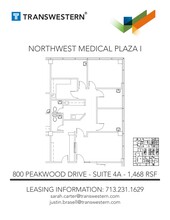 800 Peakwood Dr, Houston, TX for lease Floor Plan- Image 1 of 1