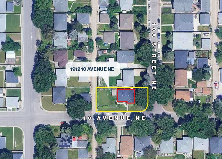 1912 10 Av NE, Calgary, AB for lease - Aerial - Image 3 of 4