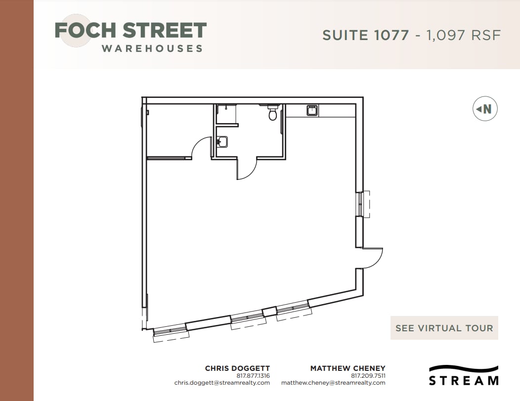 821-1075 Foch St, Fort Worth, TX for lease Floor Plan- Image 1 of 1