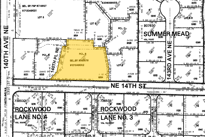 1402 140th Pl NE, Bellevue, WA for lease - Plat Map - Image 2 of 3