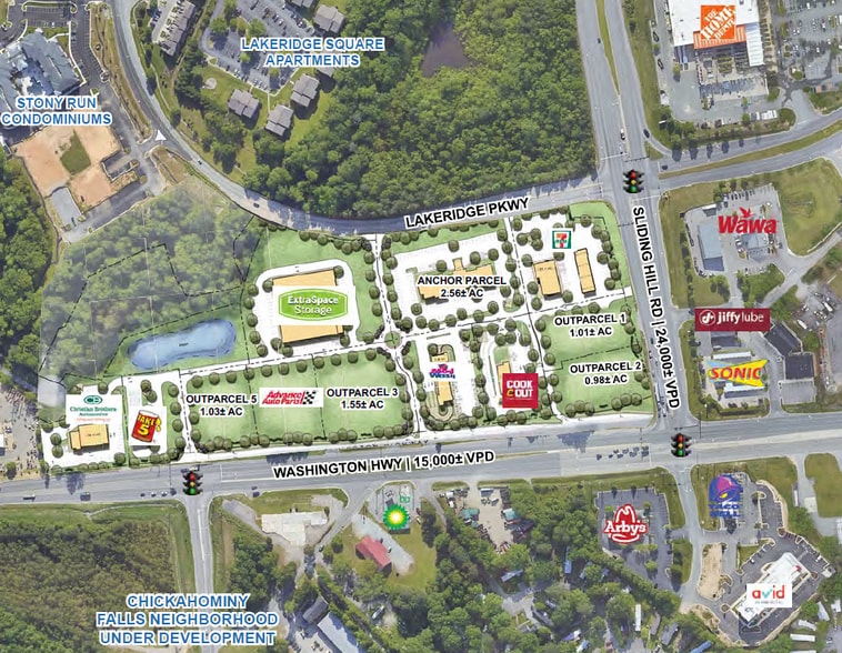 Washington Hwy at Sliding Hill Road, Glen Allen, VA 23059 Stony Run Commons