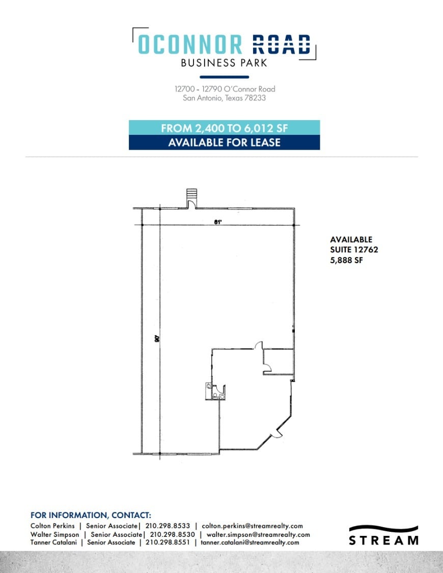 12700-12730 O'Connor Rd, San Antonio, TX for lease Floor Plan- Image 1 of 1