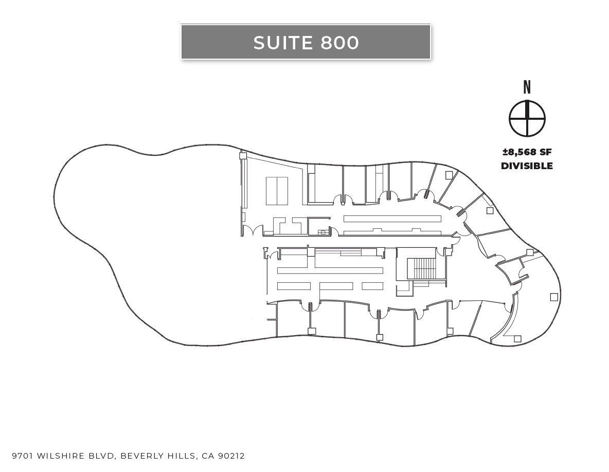 9701 Wilshire Blvd, Beverly Hills, CA for lease Floor Plan- Image 1 of 8