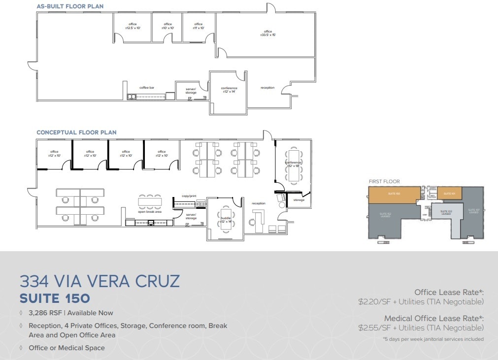 334 Via Vera Cruz, San Marcos, CA for lease Floor Plan- Image 1 of 1