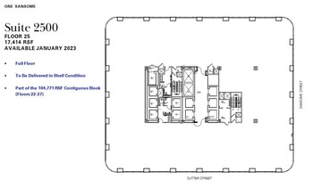 1 Sansome St, San Francisco, CA for lease Floor Plan- Image 1 of 1