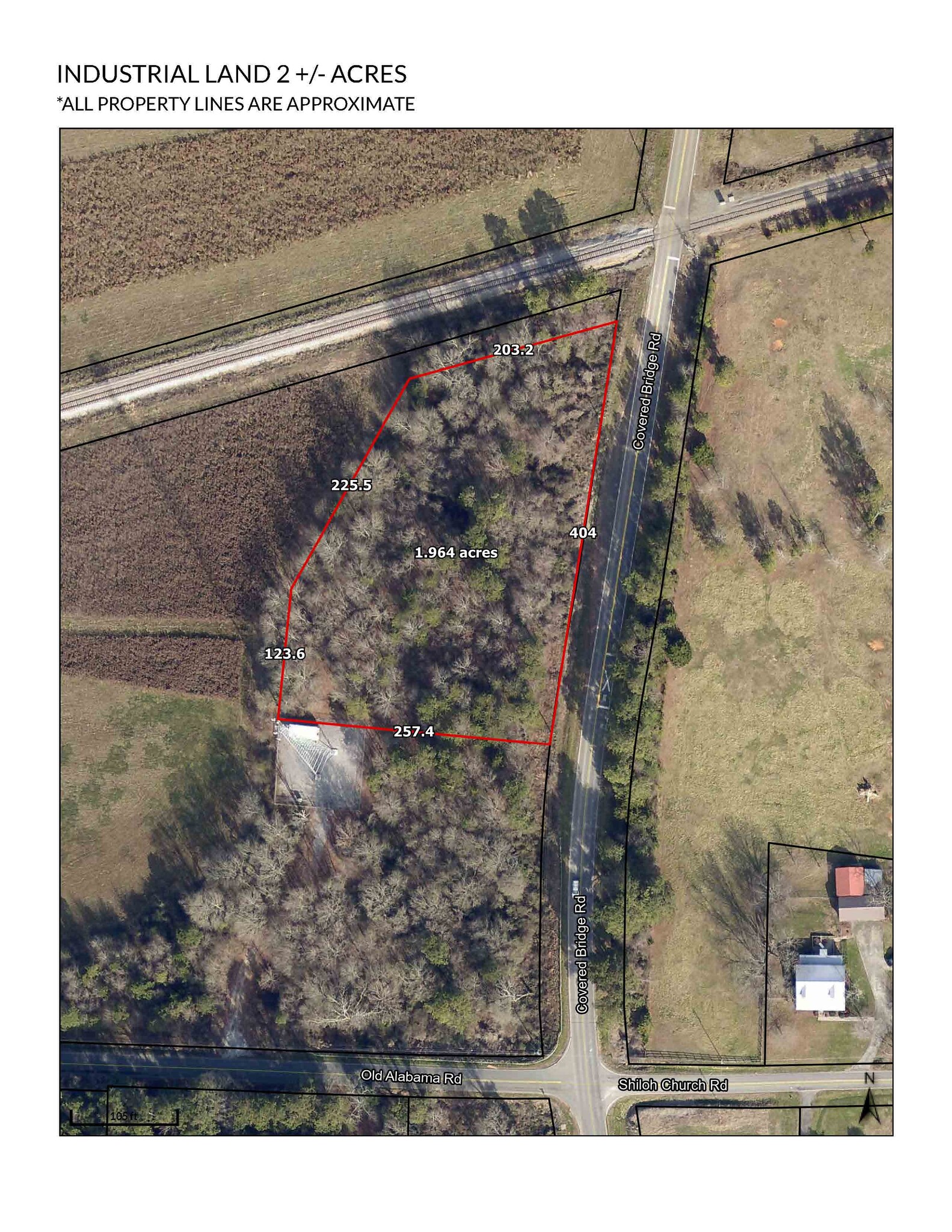 Covered Bridge Rd, Taylorsville, GA for sale Aerial- Image 1 of 2