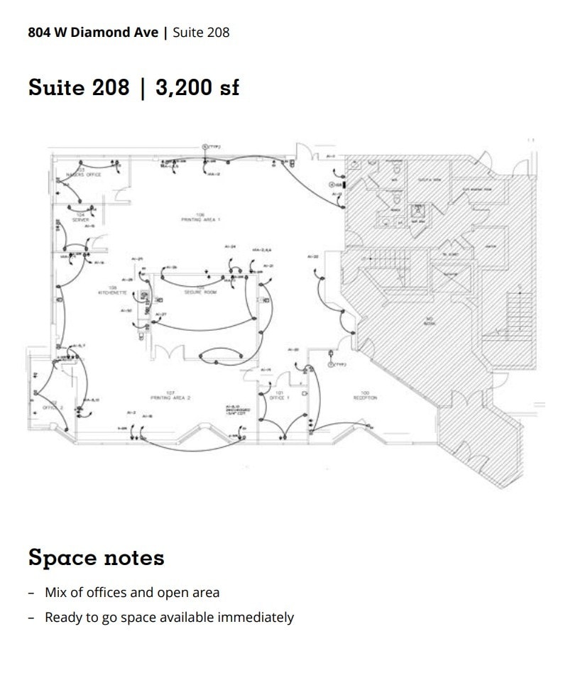 804 W Diamond Ave, Gaithersburg, MD for lease Floor Plan- Image 1 of 1