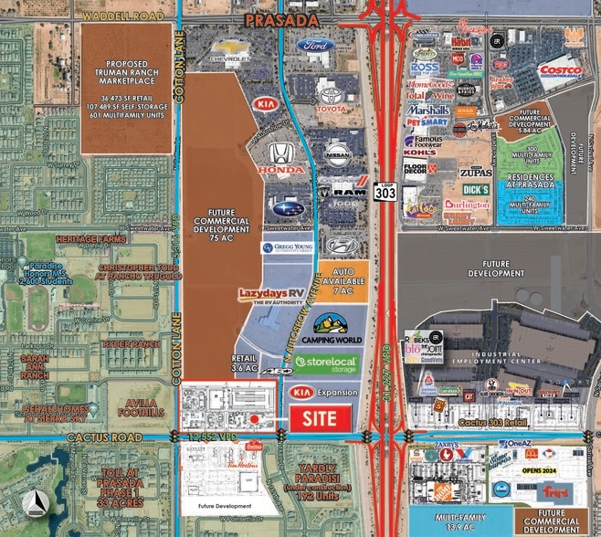 Cotton Ln & Cactus, Surprise, AZ for sale - Aerial - Image 1 of 2