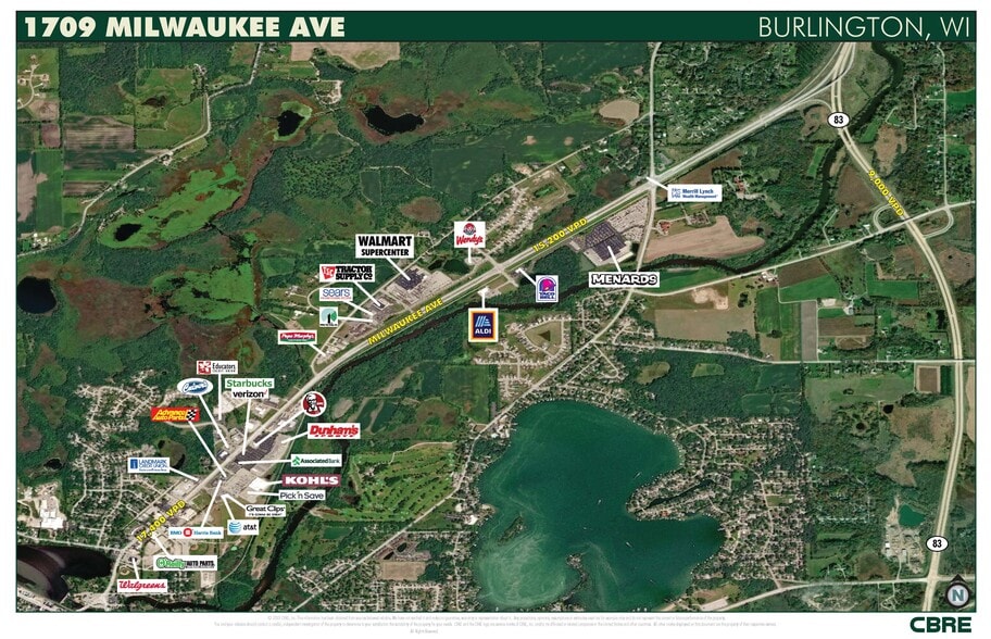 1901 S Milwaukee Ave, Burlington, WI for lease - Aerial - Image 2 of 9