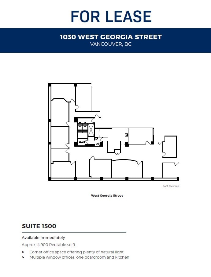 1030 W Georgia St, Vancouver, BC for lease Floor Plan- Image 1 of 1