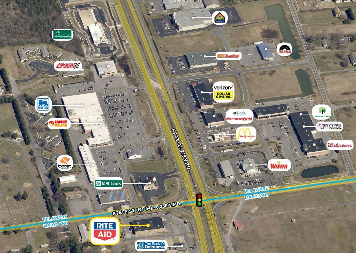 1301 E State St, Delmar, MD for sale Aerial- Image 1 of 1