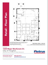 1520 Major Mackenzie Dr, Vaughan, ON for lease Floor Plan- Image 1 of 1