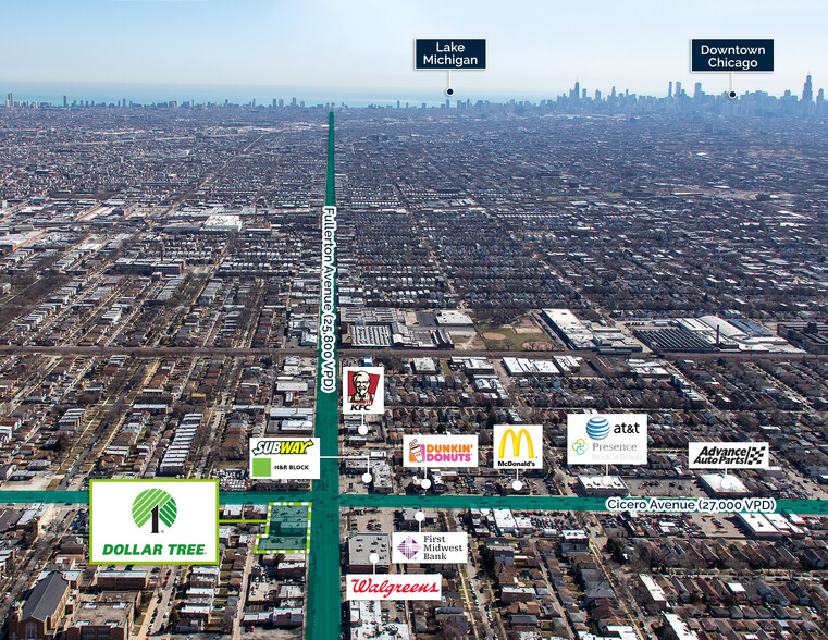 4800 W Fullerton Ave, Chicago, IL for sale - Aerial - Image 1 of 1