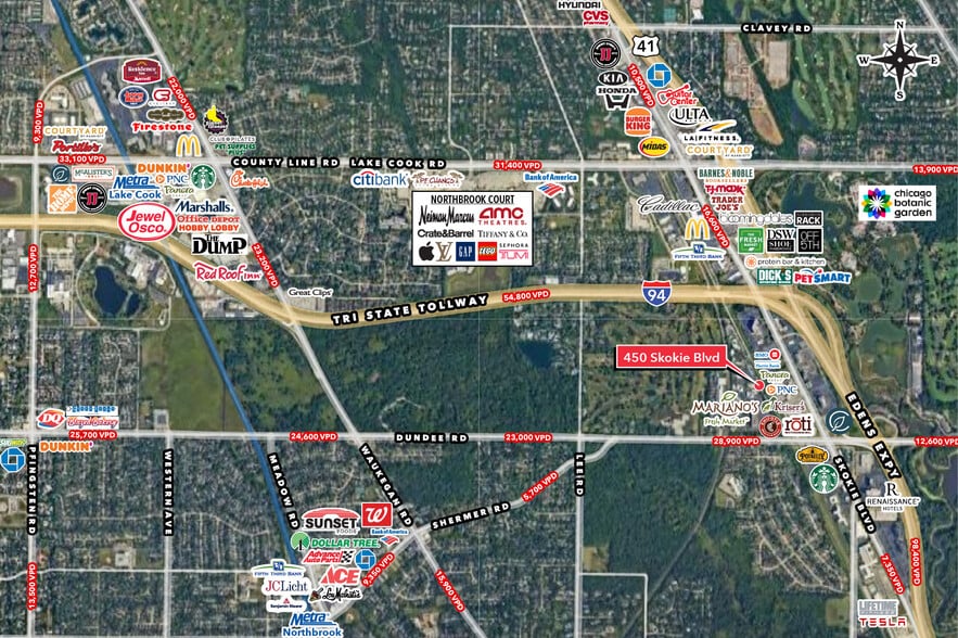 450 Skokie Blvd, Northbrook, IL for lease - Aerial - Image 3 of 3