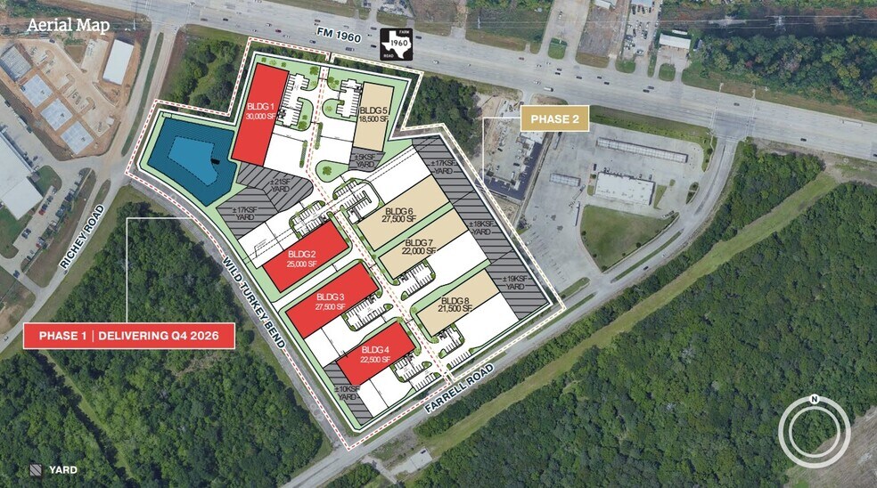 FM 1960 & Richey Rd, Humble, TX for lease - Aerial - Image 2 of 2