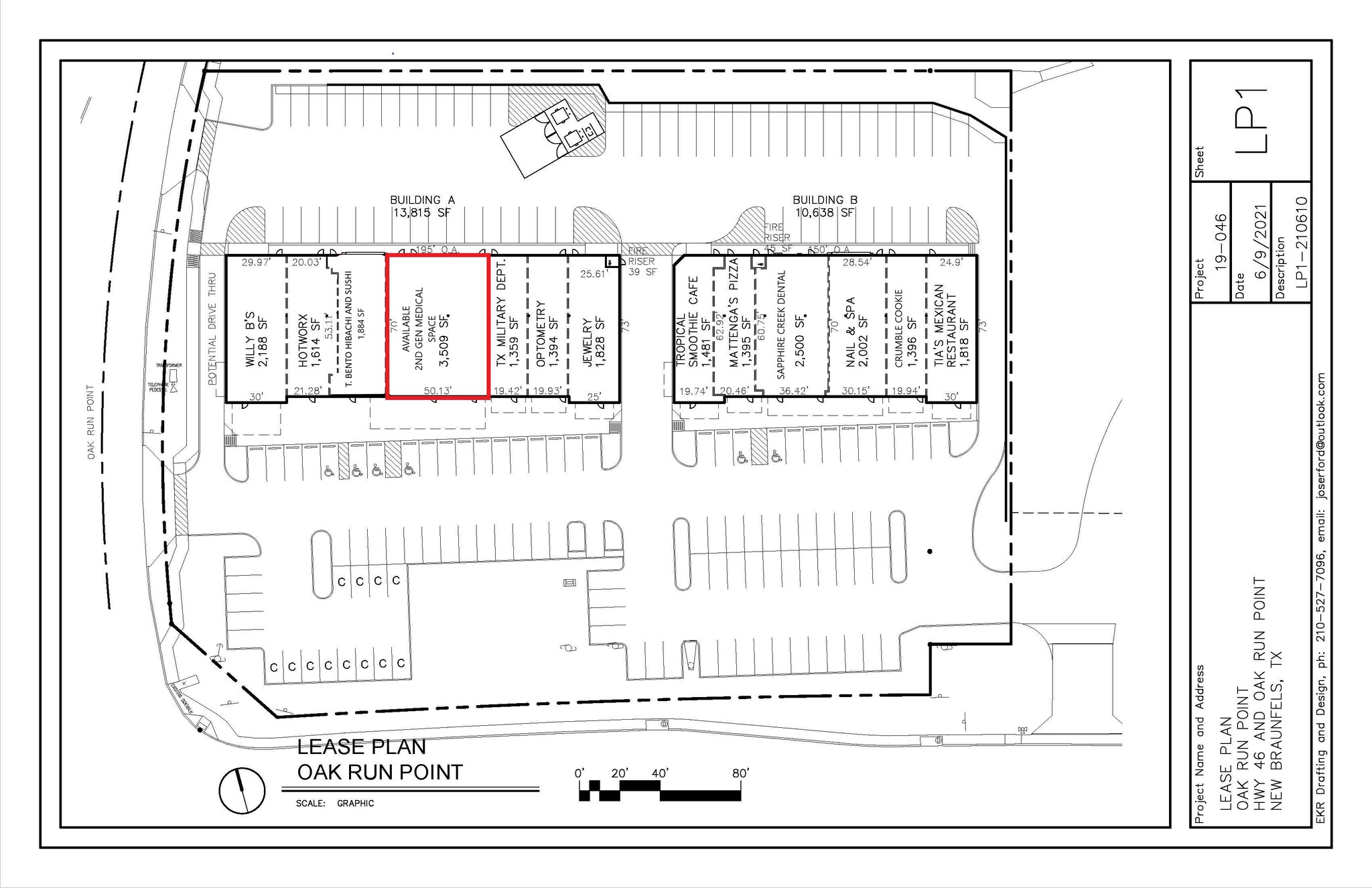 2180-2188 W State Highway 46 W, New Braunfels, TX for lease Site Plan- Image 1 of 2